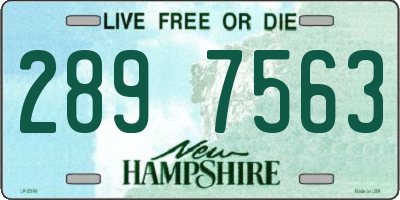NH license plate 2897563