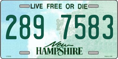NH license plate 2897583