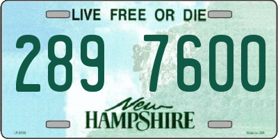 NH license plate 2897600