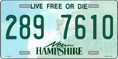 NH license plate 2897610