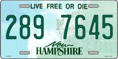 NH license plate 2897645