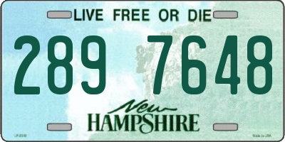 NH license plate 2897648