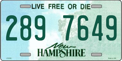 NH license plate 2897649