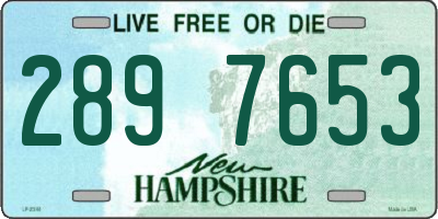 NH license plate 2897653