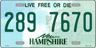 NH license plate 2897670