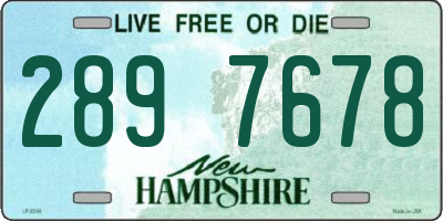 NH license plate 2897678