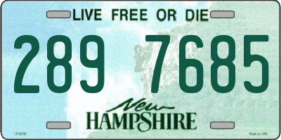NH license plate 2897685