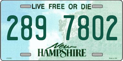 NH license plate 2897802