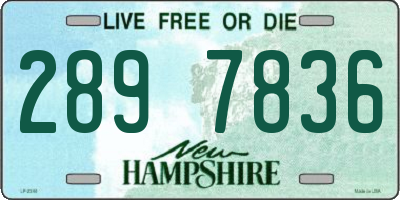 NH license plate 2897836