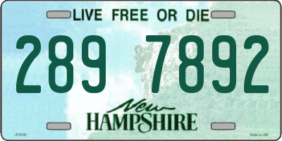 NH license plate 2897892