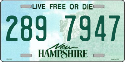 NH license plate 2897947