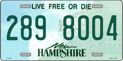 NH license plate 2898004