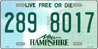 NH license plate 2898017