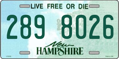 NH license plate 2898026