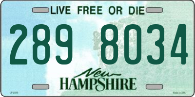 NH license plate 2898034