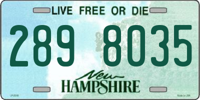 NH license plate 2898035
