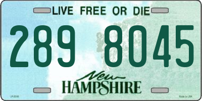 NH license plate 2898045