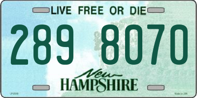 NH license plate 2898070