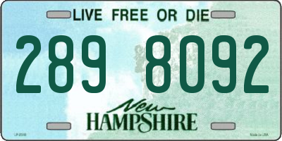 NH license plate 2898092