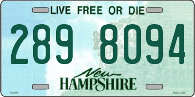 NH license plate 2898094