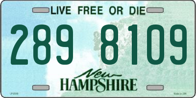 NH license plate 2898109
