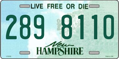 NH license plate 2898110