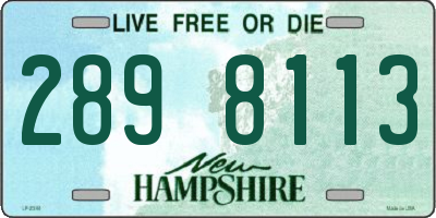 NH license plate 2898113