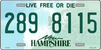 NH license plate 2898115