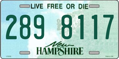 NH license plate 2898117