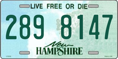 NH license plate 2898147