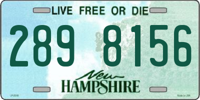NH license plate 2898156