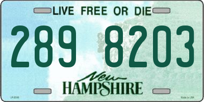 NH license plate 2898203