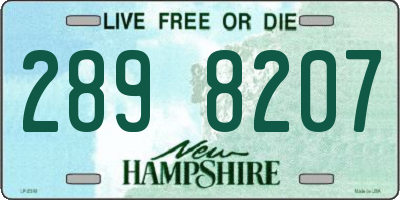 NH license plate 2898207