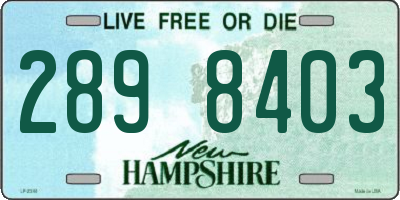 NH license plate 2898403