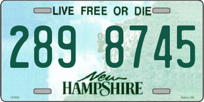 NH license plate 2898745