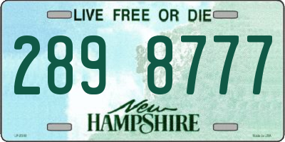 NH license plate 2898777