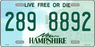 NH license plate 2898892