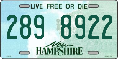 NH license plate 2898922