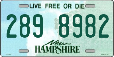 NH license plate 2898982