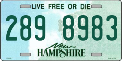NH license plate 2898983