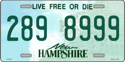 NH license plate 2898999