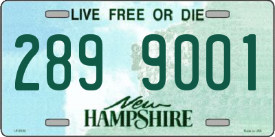 NH license plate 2899001