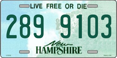 NH license plate 2899103