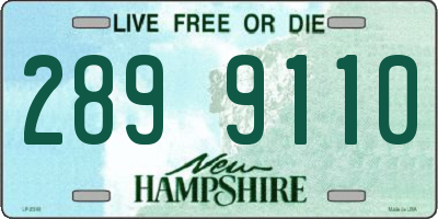 NH license plate 2899110
