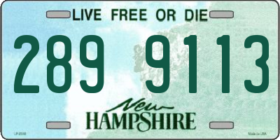 NH license plate 2899113