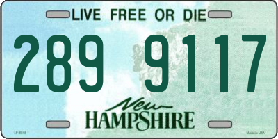 NH license plate 2899117