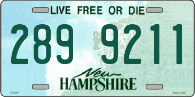 NH license plate 2899211