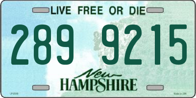 NH license plate 2899215