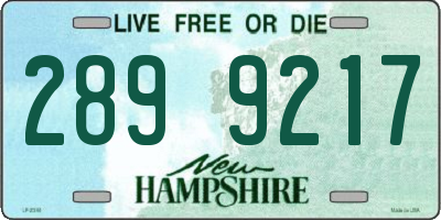 NH license plate 2899217