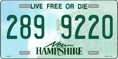 NH license plate 2899220